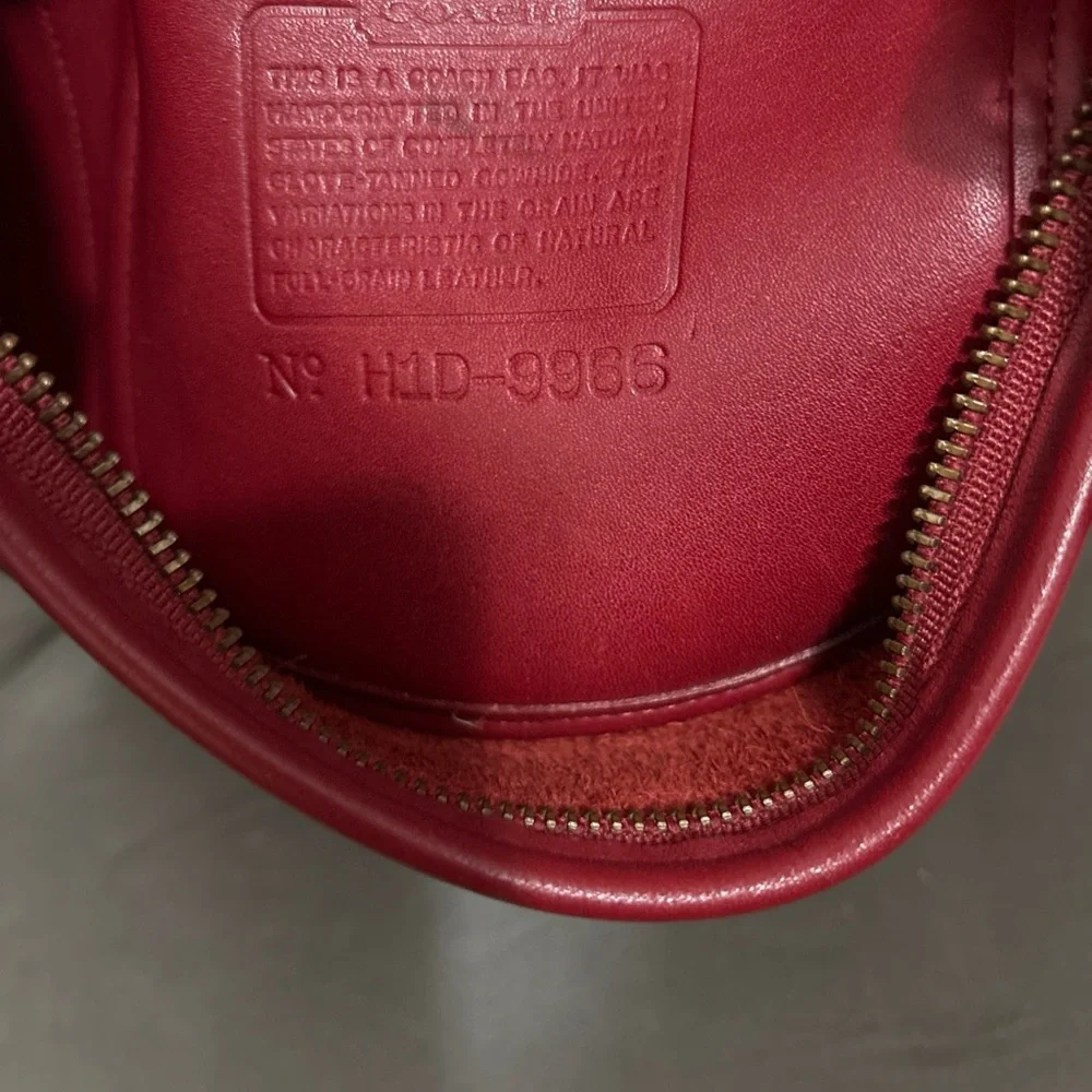RARE RED Coach Legacy Zip Shoulder Bag 9966 - Picture 8 of 11